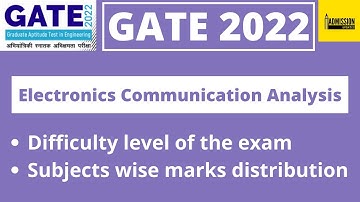 GATE 2022 EC analysis (6th February) | Subject-wise marks distribution