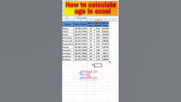 How to calculate age in excel #shorts