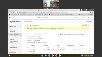 Review Homework in MyMathLab