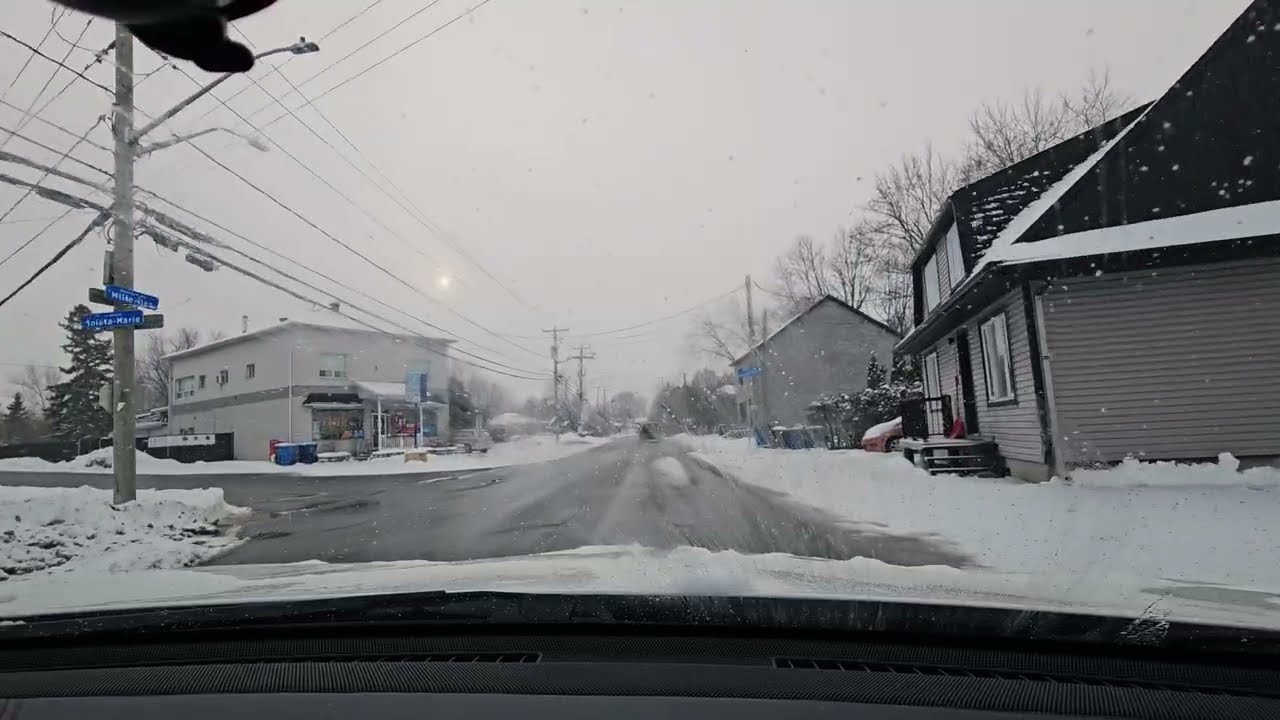 Driving In Terrebonne Near The Riviere Des Milles Isles