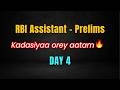 Day 4🔥 RBI Assistant Prelims Preparation Target 90+ #rbiexam#rbiassistant #rbiassistantpreparation