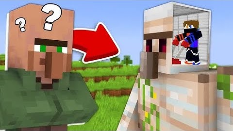 I Trolled Village By Hiding Inside Golem | Minecraft 