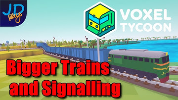 Ep12 Voxel Tycoon 🚃 Bigger Trains and Signalling 🚚 Lets Play, Tutorial, Walkthrough