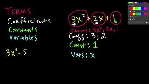 3-3 Terms, Coefficients, Constants, and Variables