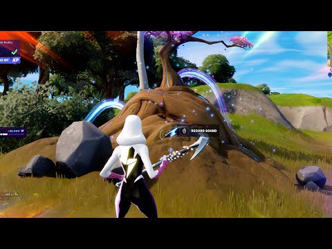 Find an odd Reality Tree Root and Use The Device to record the bizarre sound Fortnite