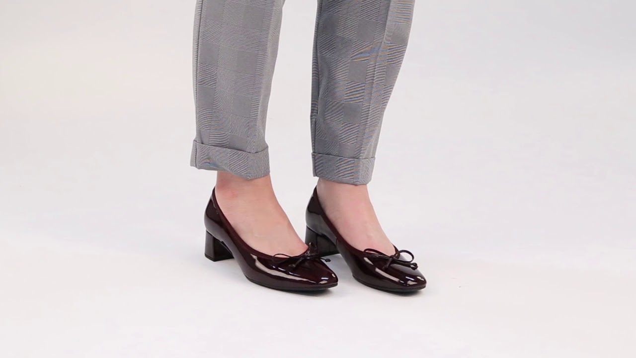 Gabor Belfast Merlot Patent Hi Tec Court Shoes