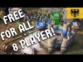 8 PLAYER FREE FOR ALL!! Age of Empires IV Gameplay! - SamuraiRevolution