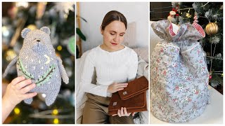 картинка: Вязальный влог. Много готовых работ и процессов. Распаковка подарков. Новогоднее чудо💜