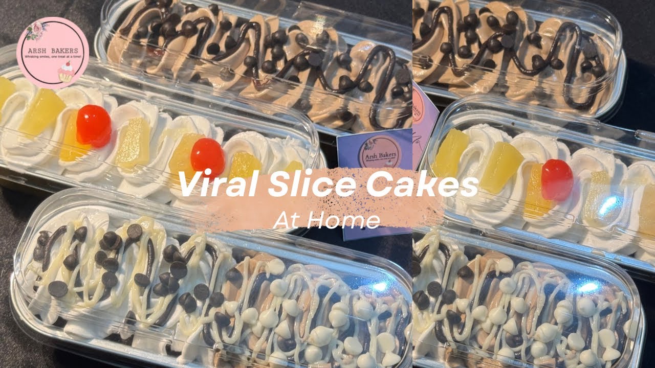 Viral Slice Cake | Korean Bar Cakes | Chunk Cakes | At Home by the Arsh Bakers