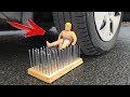 Experiment Car Vs Stretch Armstrong And Nail Bed 