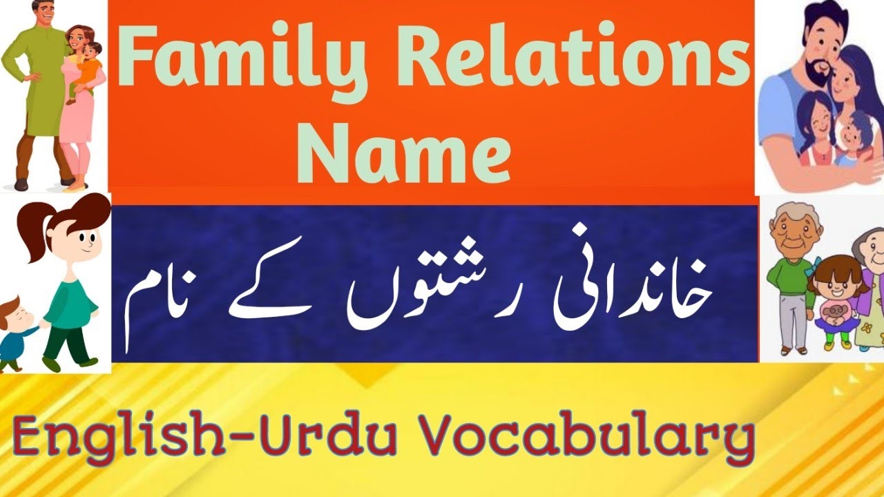 Relations In English Family Relations Name in English and Urdu with Pronunciation || Family ...
