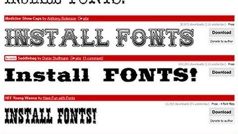 Photoshop Tutorial:  How to Install FONTS in Windows.