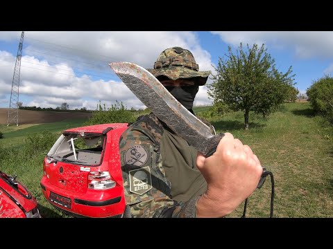 MESSERFIEBER BLACK TUFAN - 50CRV4 CARBON - DESTRUCTION TEST - UNTIL IT BREAKS - MADE IN TURKEY
