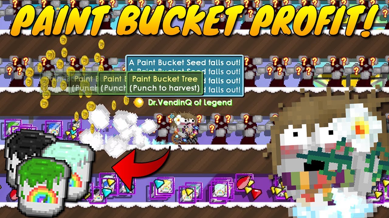 EZ PROFIT FROM PAINT BUCKET MASS!! Growtopia YouTube