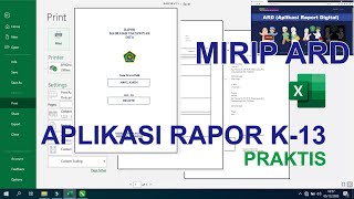 Aplikasi Rapor K13 Berbasis Excel