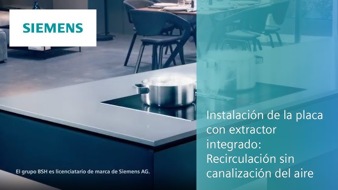 Cocina con la última tecnología de las placas inducción Siemens con extractor  integrado. ¡2 en 1!  By Siemens Home España