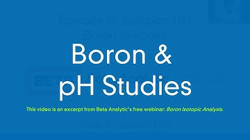 Boron Isotopes & pH Studies