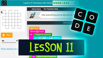 How to Solve Lesson 11: Functions with Artist Code.org Course E 2024