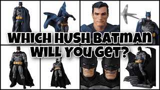 NEW Mafex Batman Hush Black Version and Comparison Preview with the Batman Hush Blue Version.