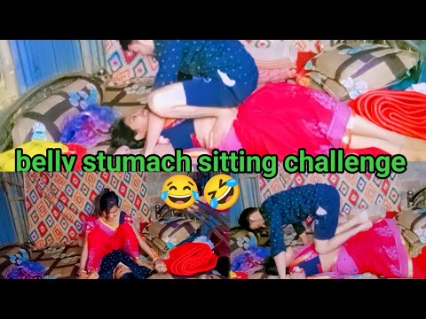 belly stomach sitting challenge #🤣😂 husband wife #ssvlog