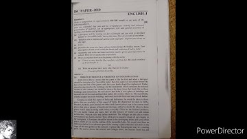 ISC 2010 English Language Solved Question Paper
