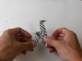 折り紙でシマウマ