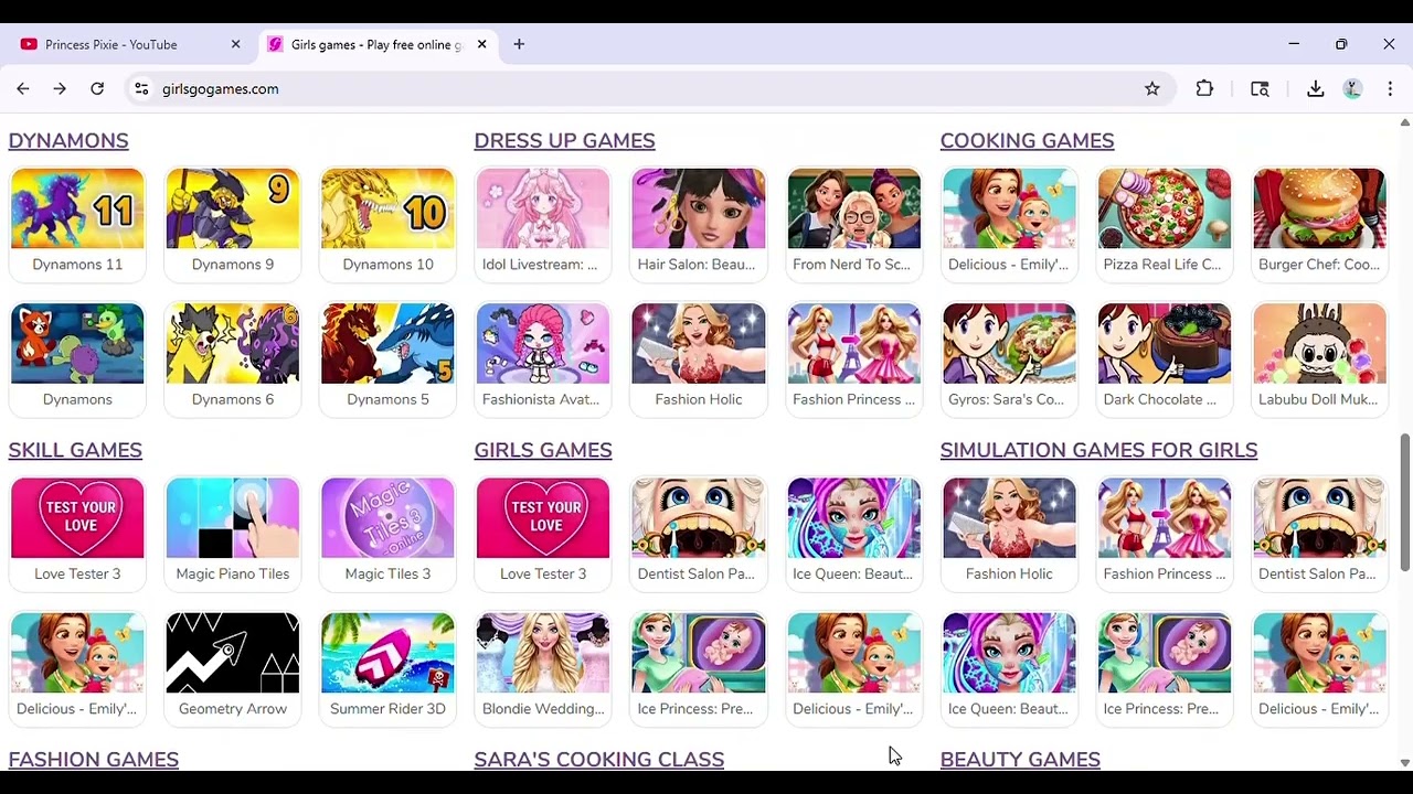 Princess Pixie playing Anime Couple Dress Up