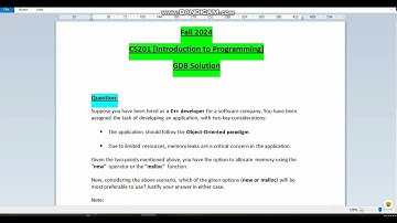 CS201 GDB Solution 2024 | CS201 Correct GDB Solution | CS201-Introduction to Programming