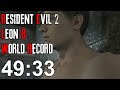 Resident evil 2 remake  leon b speedrun world record  4933
