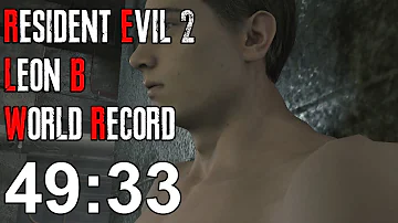 Resident Evil 2 Remake - Leon B Speedrun World Record - 49:33