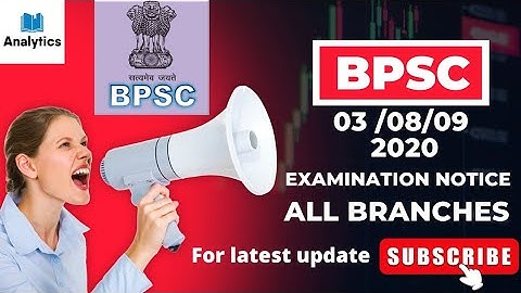Exam Schedule of BPSC AE Advt. no. 03/08/09/2020 out. #bpscae #bpsc