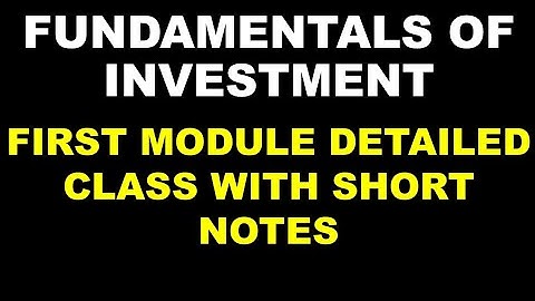 FUNDAMENTALS OF INVESTMENT | BASICS | IMPORTANT EASY TOPICS | BCOM FINANCE