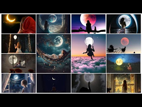 Girl Looking Moon | Alone Girl Dp PhotoPics | Girl Looking Moon PicsImagesPhotoDpDpzDps