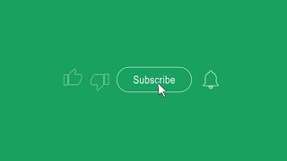 Like Subscribe and Bell Icon green screen animation | green screen background (no copyright)