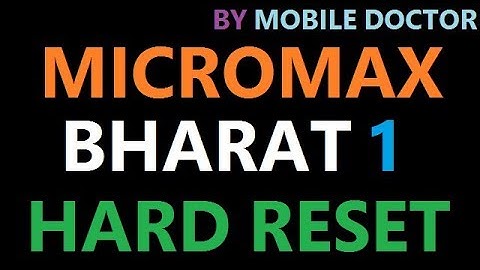 micromax v407 hard reset