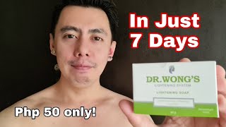 IN 7 DAYS, DR. WONG'S SKIN LIGHTENING SOAP WITH GLUTATHIONE & SALICYLIC ACID SULFUR WHITENING REVIEW