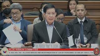 Sen. PING LACSON's Opening Statement, Blue Ribbon Hearing on BIR LOA Issue