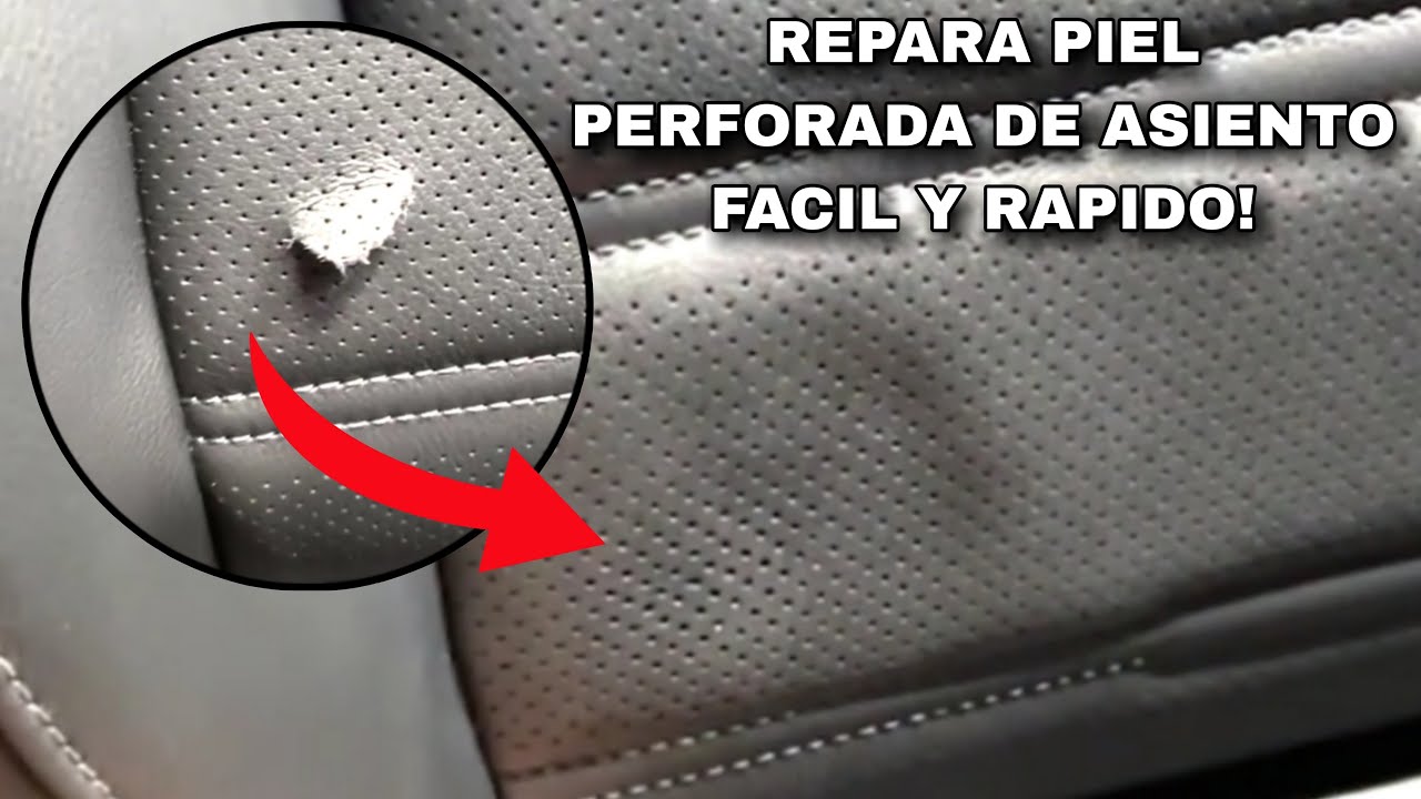 COMO REPARAR ASIENTO ROTO DE PIEL PERFORADA DEJANDO EL MISMO ACABADO 