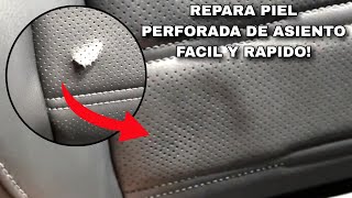 COMO REPARAR ASIENTO ROTO DE PIEL PERFORADA DEJANDO EL MISMO ACABADO