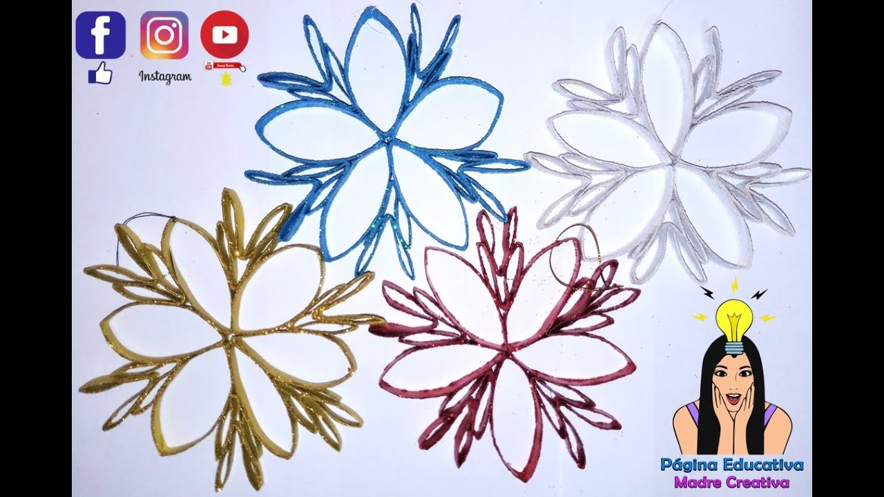 Super Easy Recycling Decor Idea / Paper Snowflake DIY / Toilet Paper Roll  Crafts 