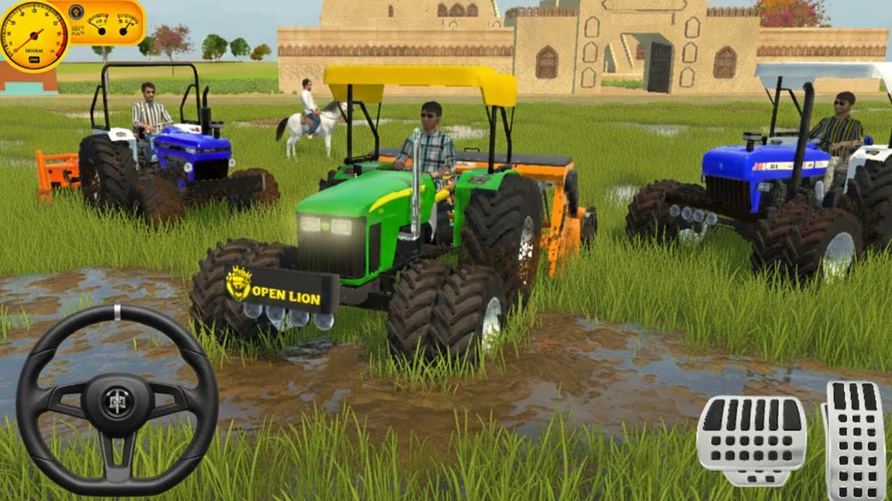 Village Farming Simulator 3D 🌽🌾 | Swaraj Tractor 🚜 Makka Harvest Gameplay #tractor #gaming 