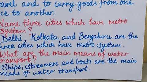 EVS : Ch-11 Travel Time : question and answers