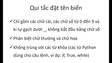 Biến trong Python và các phép gán giá trị cho biến