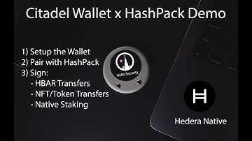 Citadel Hardware Wallet Beta Demo: Pairing with HashPack and Signing Hedera Native Transactions
