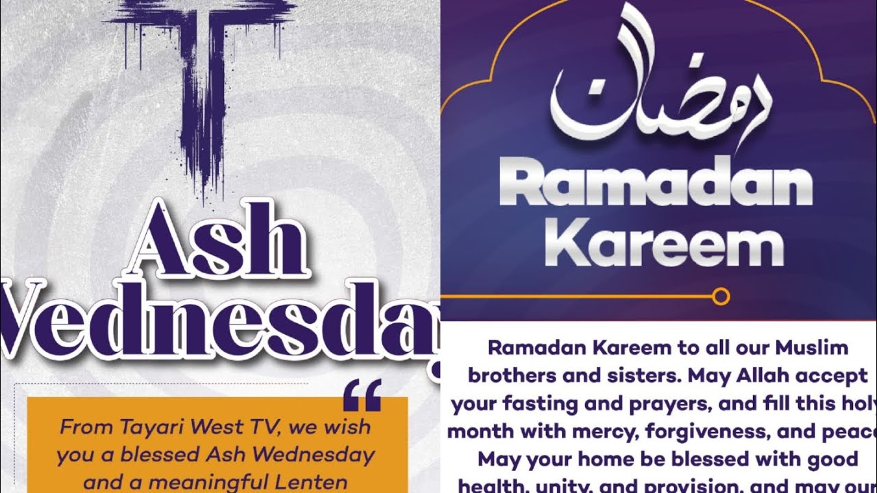 ASH WEDNESDAY,  RAMADAN KAREEM  what we should do in this lent season 