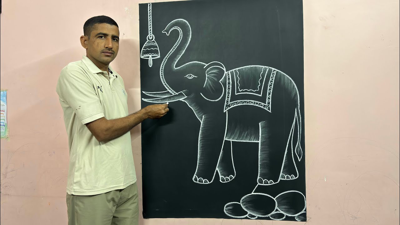 How to draw an elephant || An elephant drawing || 😀👌 