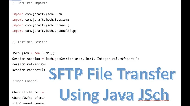 SFTP File Transfer using Java JSch