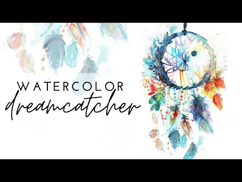 painting-a-dreamcatcher-with-watercolors