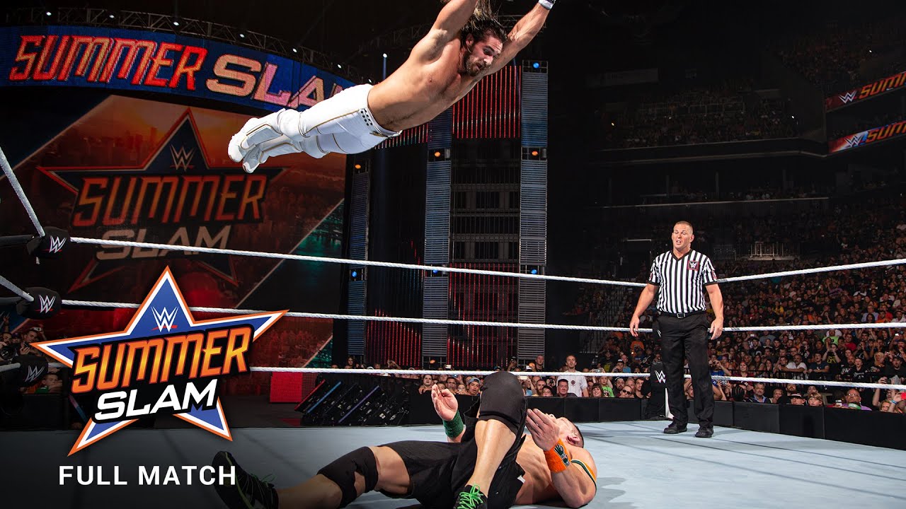 FULL MATCH   Seth Rollins vs John Cena   WWE Title vs United States Title Match SummerSlam 2015