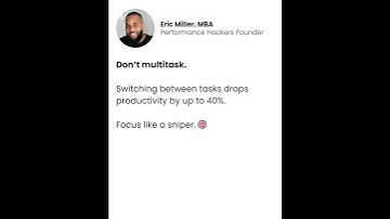 🎯 Stop Multitasking: Boost Productivity by 40%